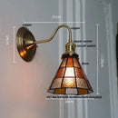Axyaa Green Glass LED Wall Sconce with Copper Knob Switch