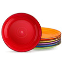 Axyaa Multicolour Rustic Look 10.4" Dinner Plate Set, 6/12 Pieces Handpainted Serving Plate
