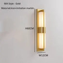 Axyaa Modern Chinese Style Marble Wall Lamp LED Light for Bedroom Living Room