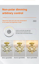Axya Luxury Crystal Ceiling Light - Minimalist Three Color Dimming Eye Protection Light