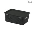 Axyaa Square Plastic Storage Basket with Lid: Versatile Home Organization Solution