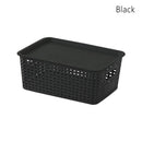 Axyaa Square Plastic Storage Basket with Lid: Versatile Home Organization Solution