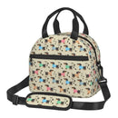 Dachshund Print Insulated Lunch Bag by Axyaa - Waterproof Thermal Tote with Adjustable Strap