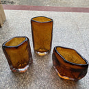 Axyaa Amber Glass Vase Hydroponics Flower Pots Desk Decoration Bouquet Arrangement Aesthetic Decor