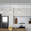 Axyaa Modern Crystal Glass Ball LED Pendant Lights for Home Decor