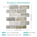 Axyaa 3D Faux Brick Wall Panel Self-adhesive Tile Sticker for Kitchen Bathroom