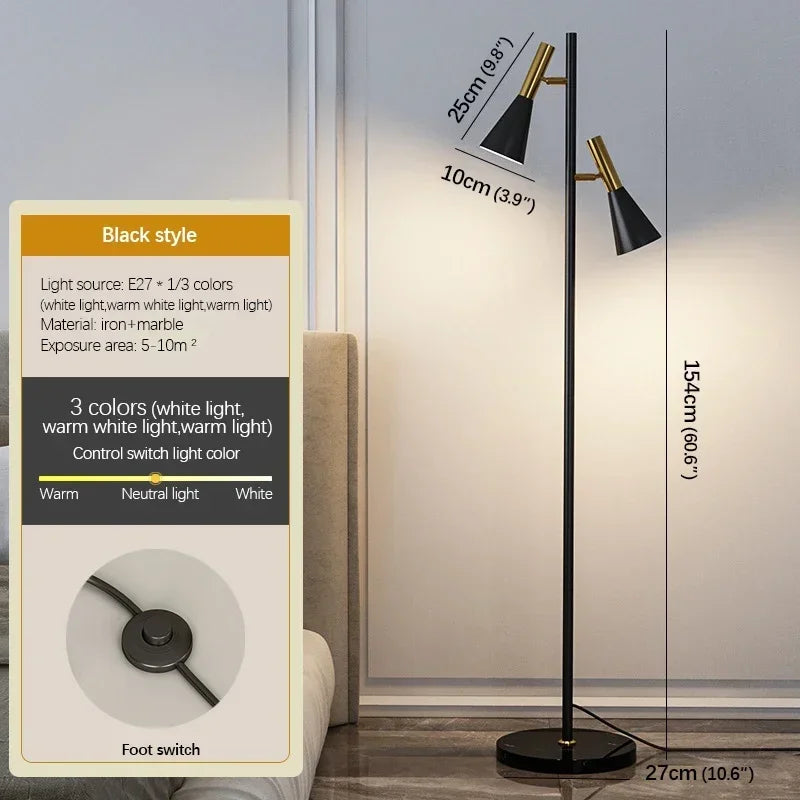 Axyaa Nordic LED Floor Lamp for Modern Family Living Room & Bedroom