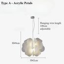 Axyaa Petals Chandeliers: Modern Ceramic LED Pendant Lights for Home and Restaurant Decor