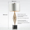Axyaa Contemporary Golden LED Table Lamp for Stylish Living Spaces