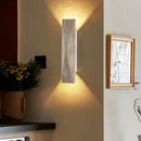 Axyaa Double LED Wall Sconce Lamp for Bedside Aisle Foyer Yellow Cave Stone