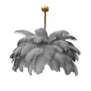 Purple Feather Chandelier Ceiling Lamp by Axyaa for Modern Living Room Bedroom Decor