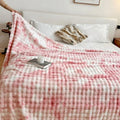 Axyaa Anti-Static Rabbit Fleece Sofa Blanket - All Season, No Hair Loss