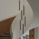 Axyaa Tubular LED Stair Chandelier for Duplex Building Villa Loft Lighting