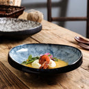 Axya Ceramic Dinner & Dessert Plates Set - Restaurant Quality Irregular Tableware