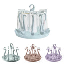 Axyaa Cup Holder Rack: Rotatable Swan-Shaped Bottle Dryer & Storage for Countertop