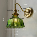 Axyaa Vintage Loft Amber Glass Wall Sconce LED Vanity Light Fixture
