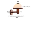 Axyaa Wood LED Wall Lamp Switch White Acrylic Shade Living Room Bathroom Mirror Light