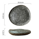 Axyaa Ceramic Shape Plate for Pastries, Sushi, and Desserts