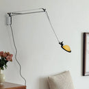 Axyaa Colored Lampshade Wall Light with Long Arm for Bedroom Study Reading
