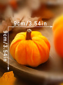 Axyaa Velvet Pumpkin Decoration Set for Fall Halloween Thanksgiving Harvest Décor