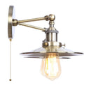 Axyaa Vintage 2-Head LED Wall Lamp with Pull Chain Switch
