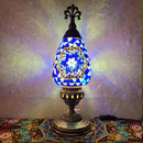 Axyaa Turkish Mosaic Table Lamp Vintage Art Deco Glass Bed Night Light
