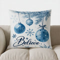 Let It Snow Snowflakes Decorative Throw Pillow Cover for Sofa, Bedroom, Car - Axyaa
