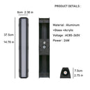 Axyaa 24W LED Wall Sconce, 37CM Aluminum Side Glow, Indoor/Outdoor Waterproof Light AC90-260V