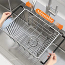 Axyaa Stainless Steel Sink Drying Rack Drainer Basket for Fruits & Vegetables