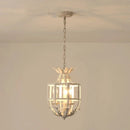 Axyaa Vintage Loft Chandelier, Industrial Iron Mini Lantern Cage Candle Lighting