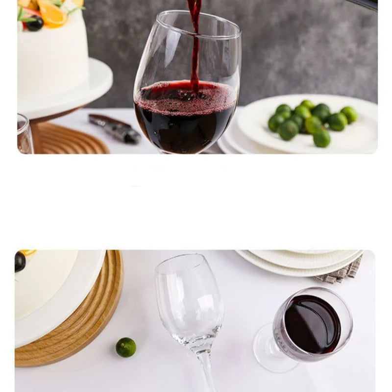 Axyaa 320ml Crystal Red Wine Glass Set for Family Party Home Champagne Glass