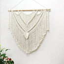 Bohemian Style Handwoven Tassel Cotton Tapestry by Axyaa for Home Decor