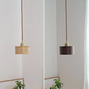 Axyaa Nordic Modern Ash Walnut LED Pendant Light for Home Decor
