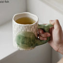 Axya Cartoon Dolphin Mug with Whale Tail Handle, Kids' Cute Fish Cup
