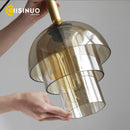 Axyaa Glass Champagne Chandelier Pendant Lamp for Home Decor
