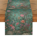 Axyaa Birdcage Floral Table Runner for Elegant Home and Wedding Decor