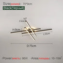 Axyaa Geometric Ceiling Light for Living Room Bedroom Dining Room, Black Chandelier