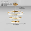 Axyaa Luxury Gold/Silver Rings LED Pendant Light - Modern Interior Hanging Ceiling Lamp