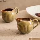 Axyaa Ceramic Gravy Boat & Seasoning Sauce Pot Set for Retro Creative Dining