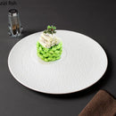 Axyaa White Ceramic Dinner Plate Set for Restaurants: Main Dish, Steak, Sushi & More