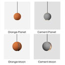 Axyaa Moon Cement Pendant Light Industrial Style Hanging Lamp