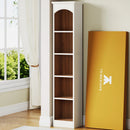Axyaa 5-Tier Slim Cube Bookcase: 70.9" Tall Modern Corner Display Shelves for Home