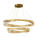 Axyaa Crystal Pendant Lamp: Modern LED Ceiling Light for Luxury Living Rooms