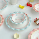 Axyaa Pink Tender Dessert Bow Plate Deep Fruit Household Tableware