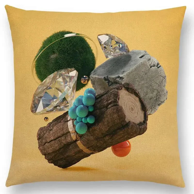 Vivid Axyaa 3D Print Spar Metal Sofa Cushion Cover Suite
