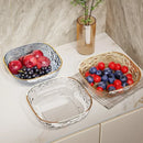 Axyaa Gold Edge Fruit Plate for Snacks, Desserts & Dried Fruits