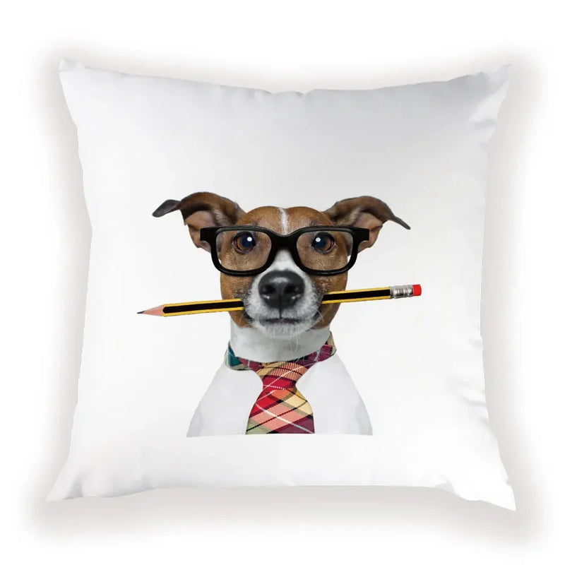 Cute Dog Cat Pillow Cover 45X45CM for Home Decor - Axyaa Brand