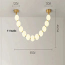 Axyaa White Ball LED Pendant Light Chandelier for Stylish Indoor Decor