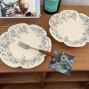 Axyaa Vintage Ceramic Flower Plate - 9 Inch Luxury Dessert Dish