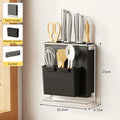 Axyaa Countertop Cutlery & Utensil Holder, Wall Mounted Kitchen Organizer Rack
